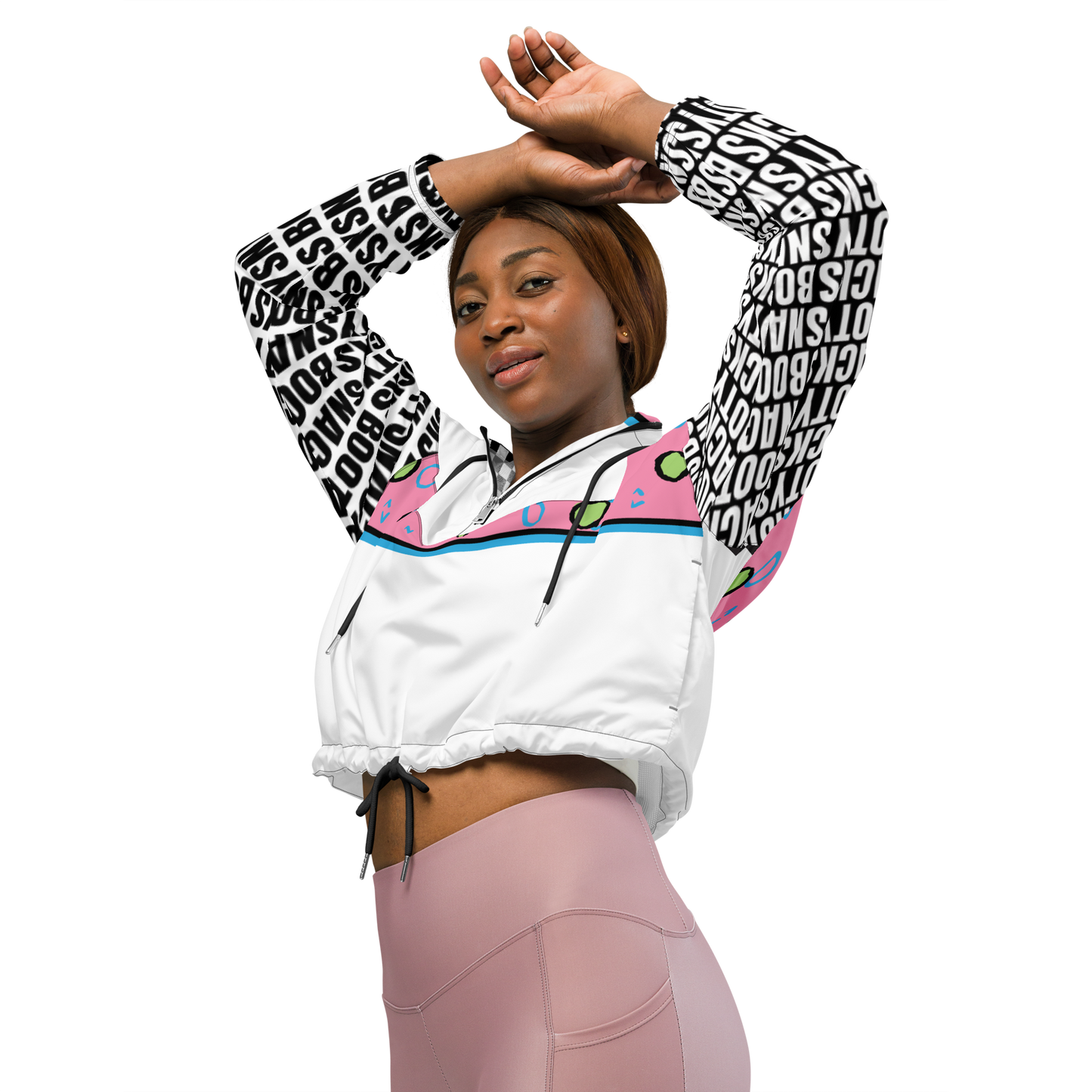 Bootysnacks Back in the day Women’s cropped windbreaker