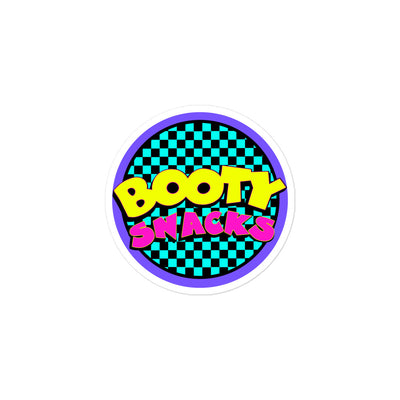 Bootysnacks 90s kid logo Bubble-free stickers