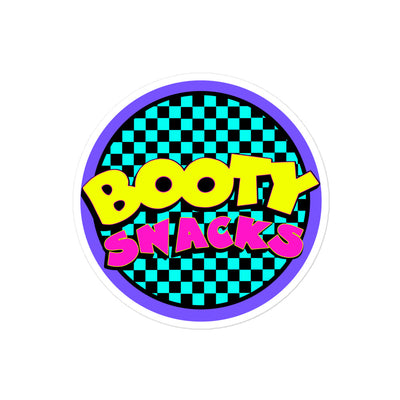 Bootysnacks 90s kid logo Bubble-free stickers