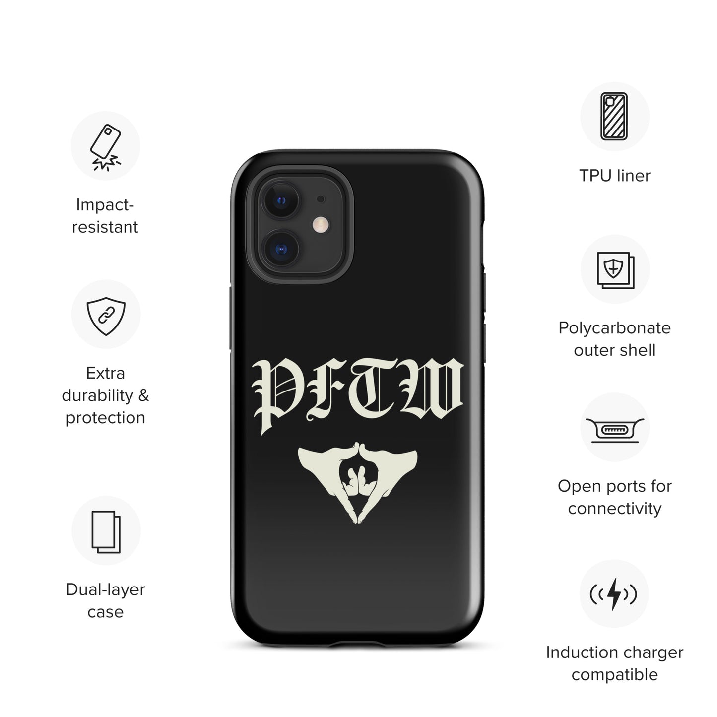 PFTW Old English Yoni Mudra Tough Case for iPhone®