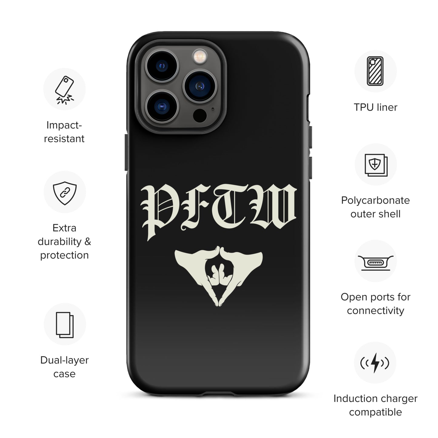 PFTW Old English Yoni Mudra Tough Case for iPhone®