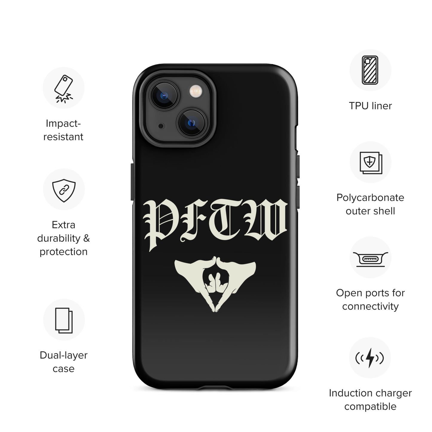 PFTW Old English Yoni Mudra Tough Case for iPhone®