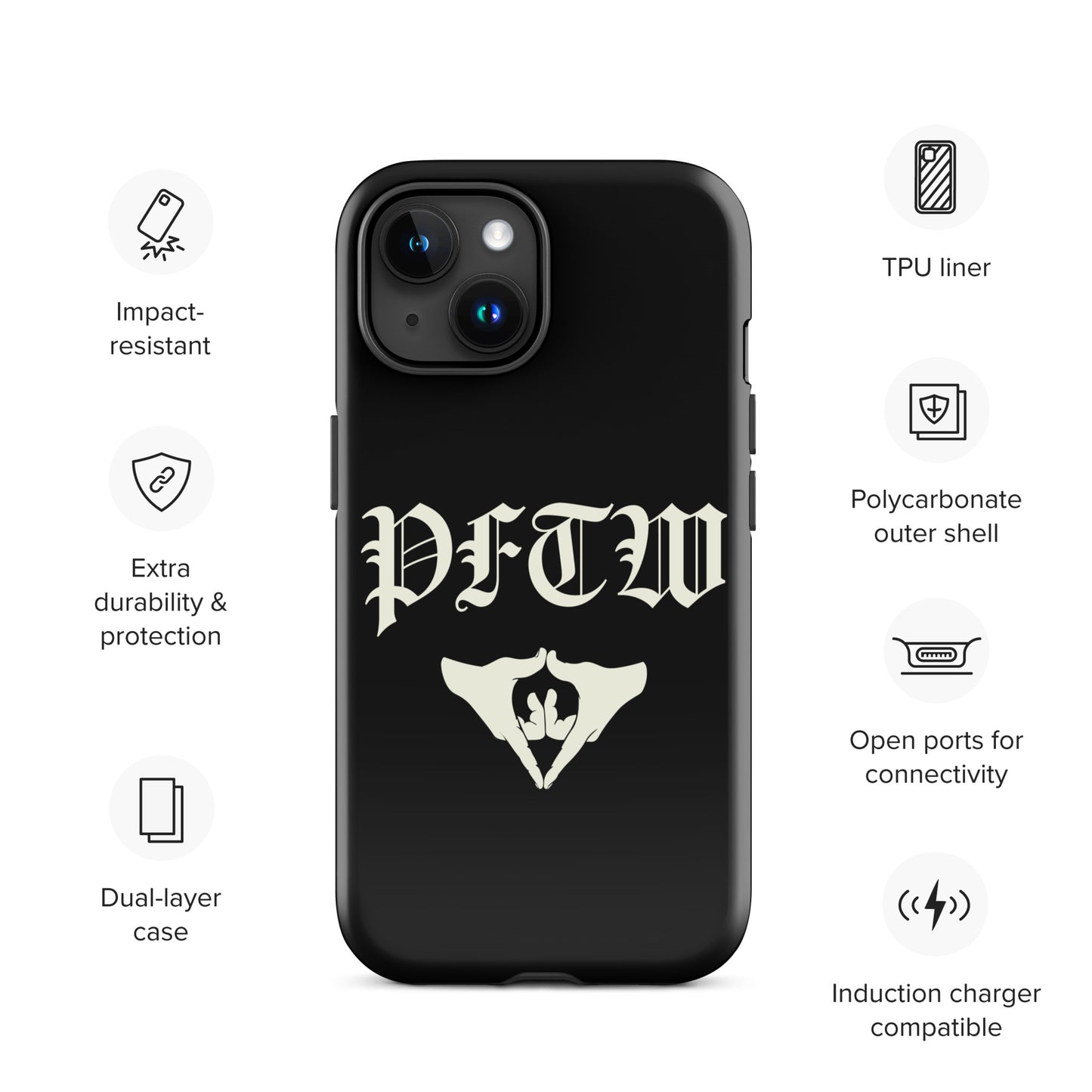 PFTW Old English Yoni Mudra Tough Case for iPhone®