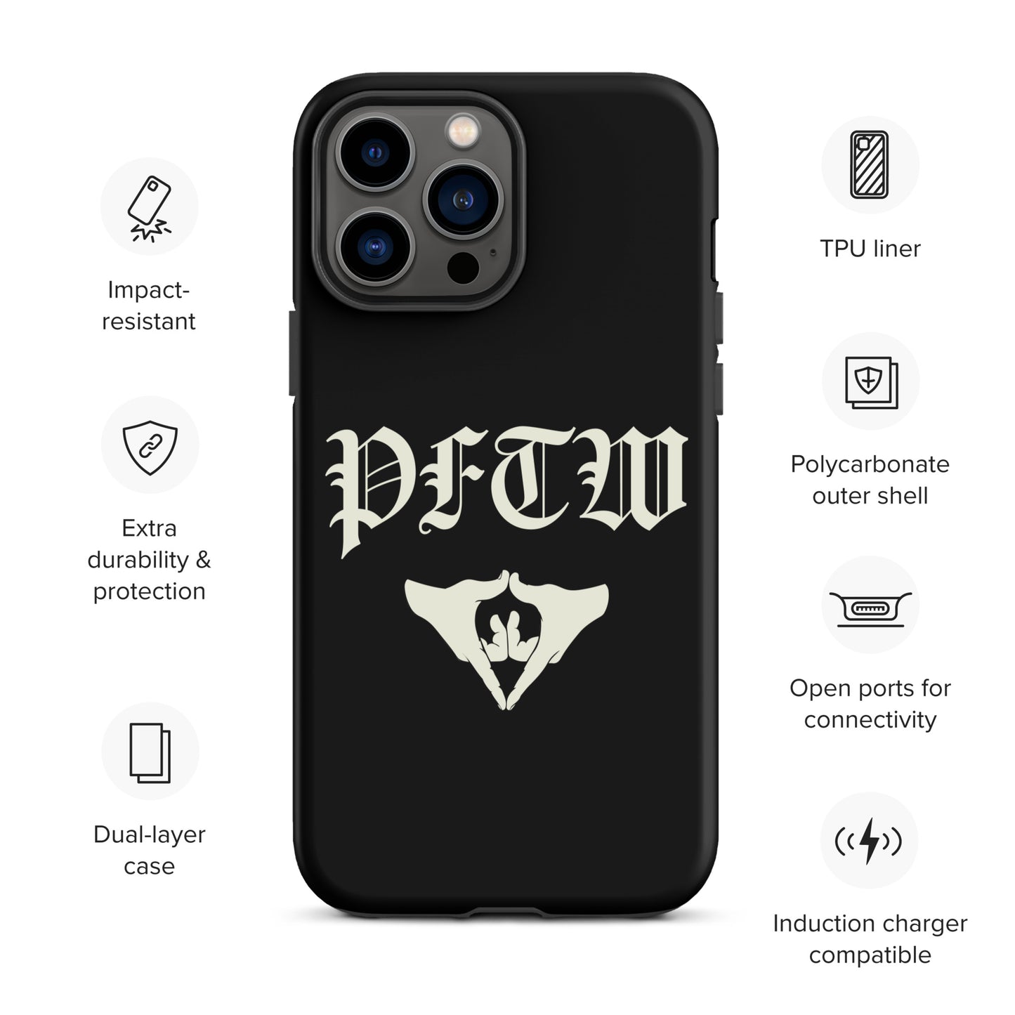 PFTW Old English Yoni Mudra Tough Case for iPhone®