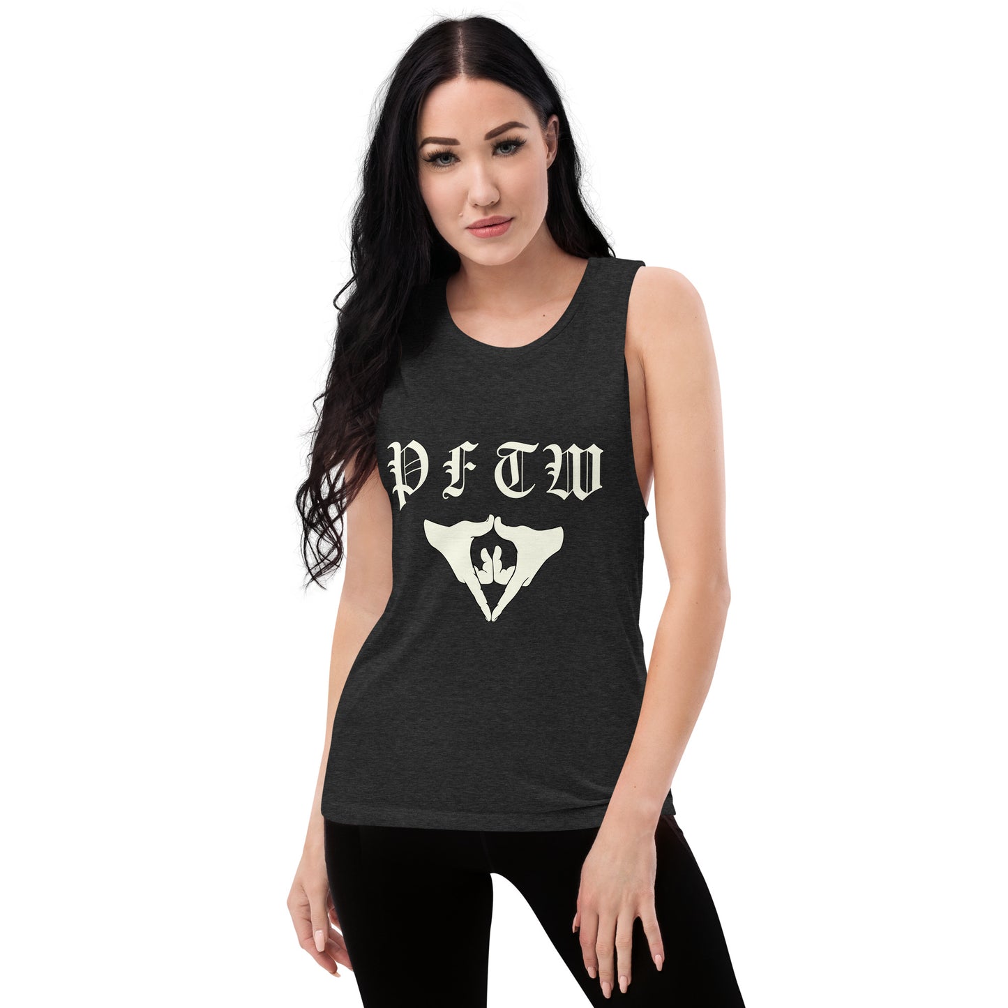 PFTW Old English Yoni Mudra Ladies’ Muscle Tank