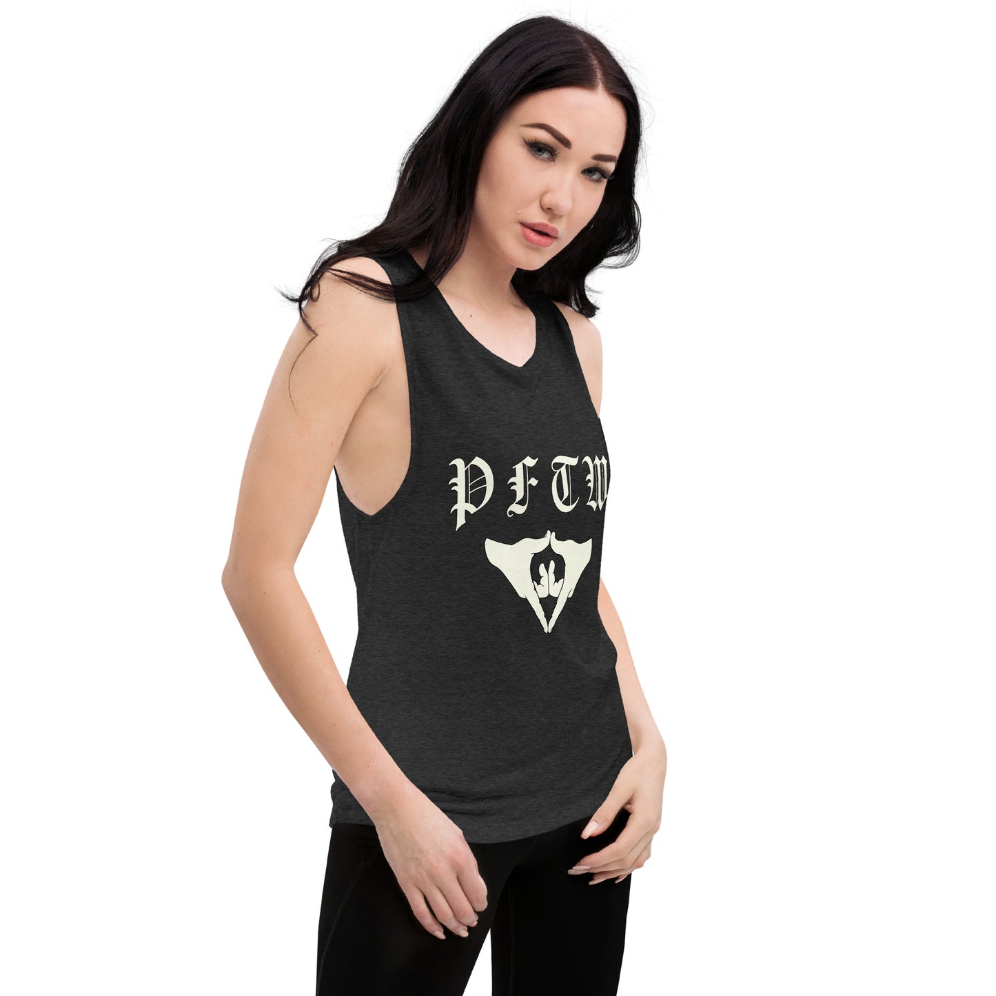 PFTW Old English Yoni Mudra Ladies’ Muscle Tank