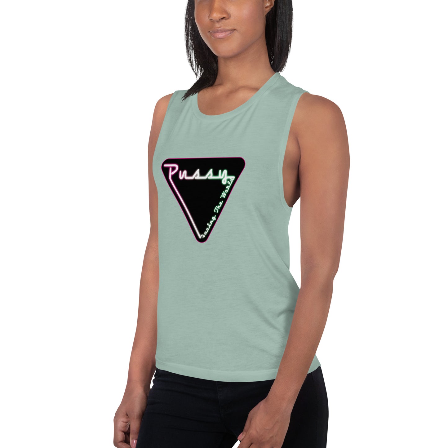 PFTW Neon Yoni Ladies’ Muscle Tank