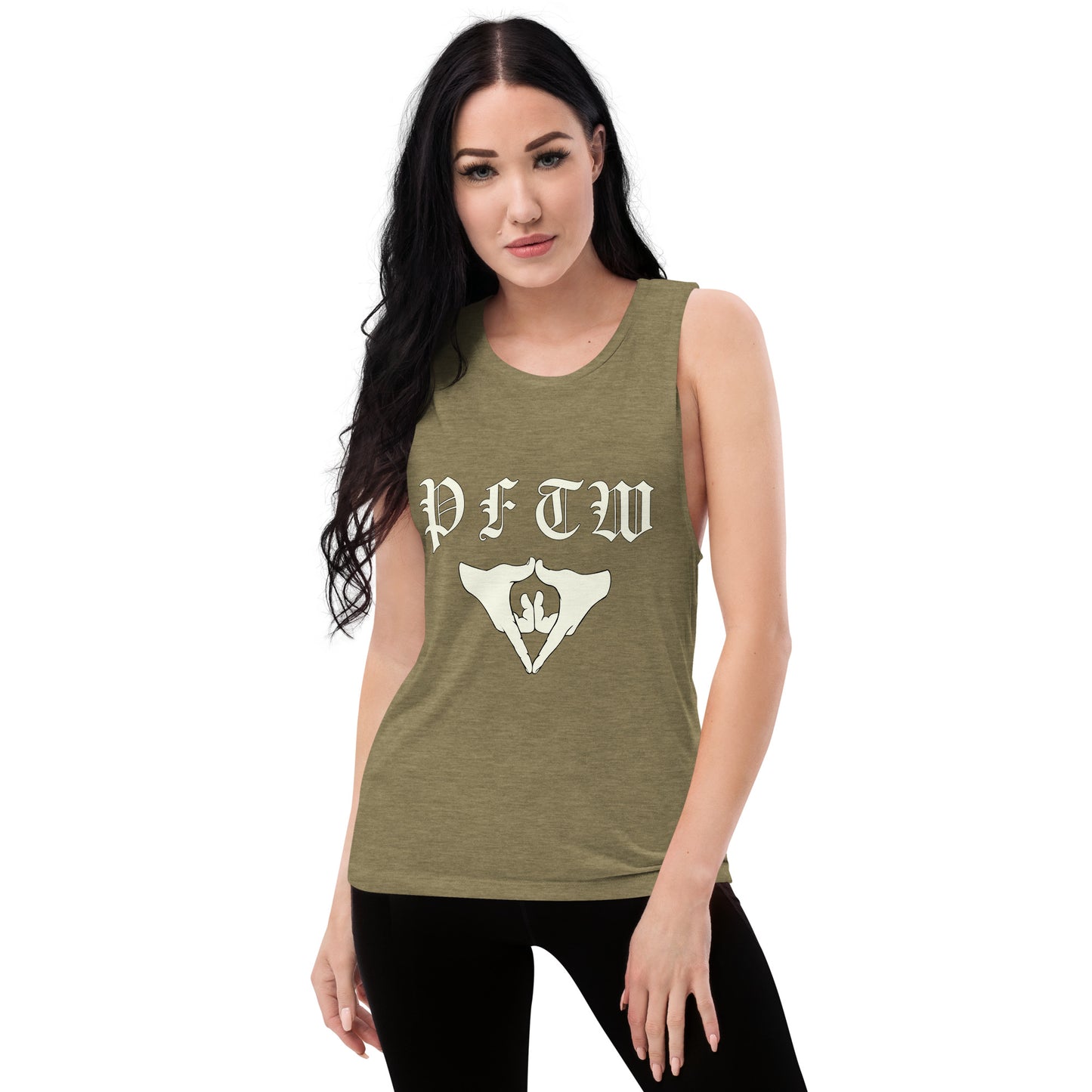 PFTW Old English Yoni Mudra Ladies’ Muscle Tank