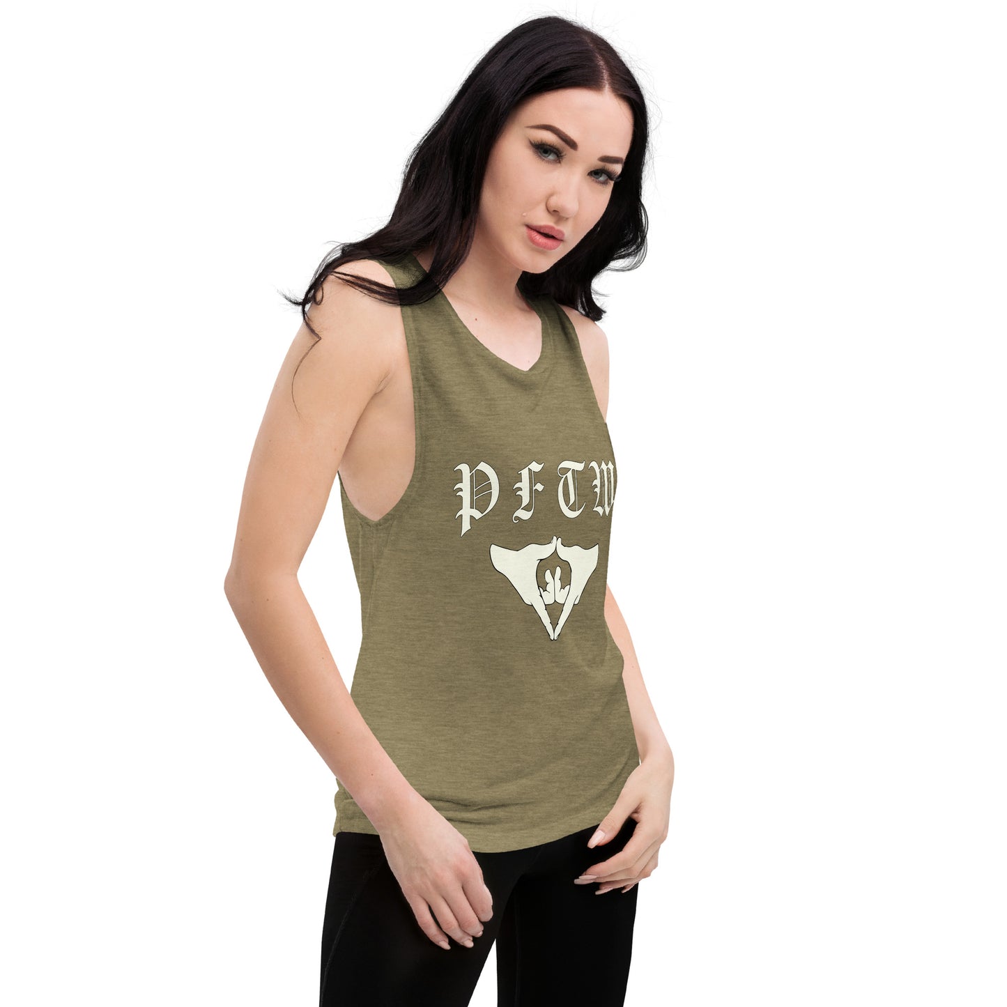 PFTW Old English Yoni Mudra Ladies’ Muscle Tank