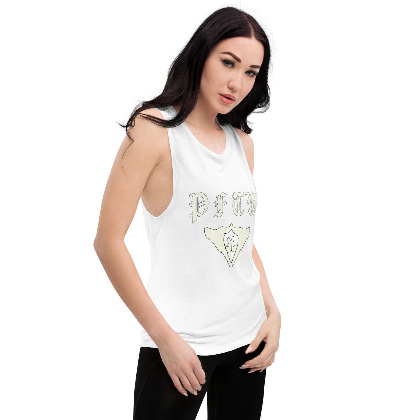 PFTW Old English Yoni Mudra Ladies’ Muscle Tank